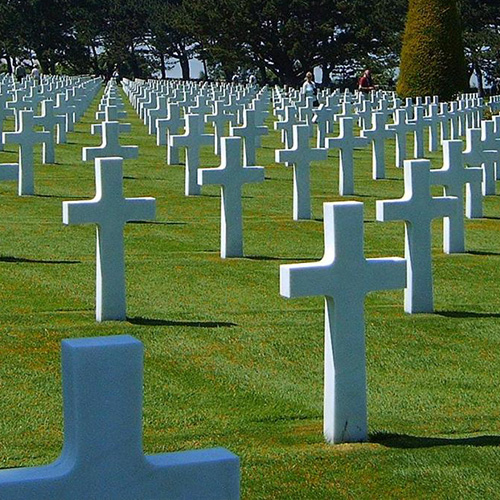 Field of crosses at the Normandy American Cemetery